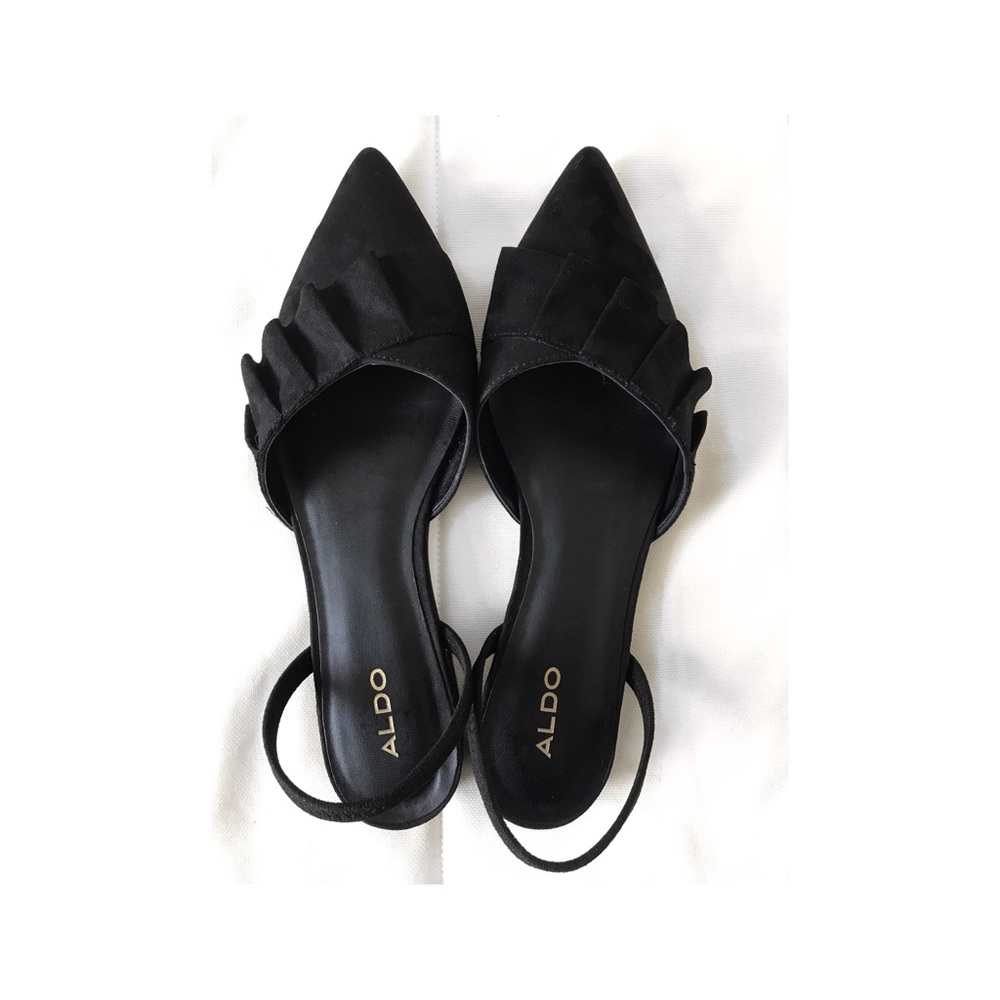 Aldo Suede Pointed Toe Slingback Flats Size 38 (8)